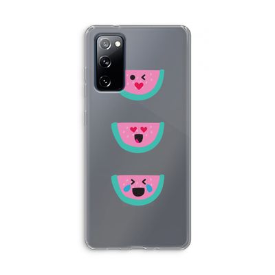 Smiley watermeloen: Samsung Galaxy S20 FE / S20 FE 5G Transparant Hoesje