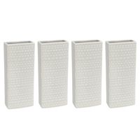 10x Radiator bak luchtbevochtigers / waterverdampers rechthoekig Luna wit 17,7 cm