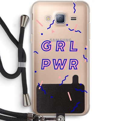 GRL PWR: Samsung Galaxy J3 (2016) Transparant Hoesje met koord