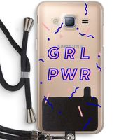 GRL PWR: Samsung Galaxy J3 (2016) Transparant Hoesje met koord
