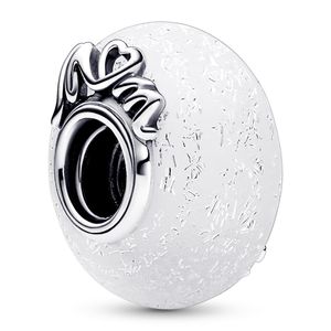 Pandora 792655C00 Bedel Mum and Love Sparkling zilver-muranoglas wit