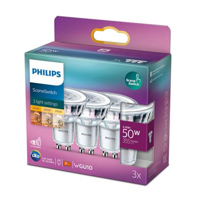 Philips 3 staps dimbare spotsGU10 - 4,8W - 355 lumen - 929002981856