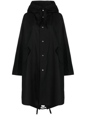 Jil Sander manteau en coton à logo imprimé - Noir