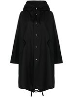 Jil Sander parka en coton à logo imprimé - Noir