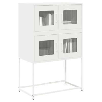Hoge kast 68x39x107 cm staal wit