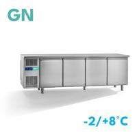 Dieptekoelwerkbank | 4 deurs GN | standaard werkblad | remote