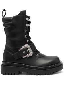 Versace Jeans Couture bottes Drew à boucle baroque - Noir