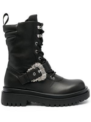 Versace Jeans Couture bottes Drew à boucle baroque - Noir