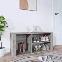 Schoenenkast 100x35x45 cm bewerkt hout grijs sonoma
