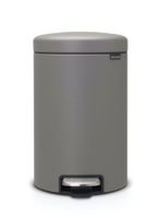 Brabantia Newlcon Pedaalemmer 12L Mineral Concrete Grey - thumbnail
