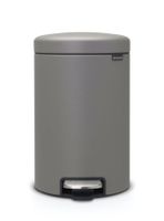 Brabantia Newlcon Pedaalemmer 12L Mineral Concrete Grey