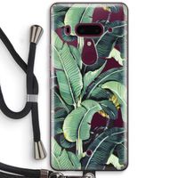 Bananenbladeren: HTC U12+ Transparant Hoesje met koord