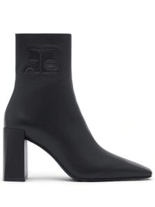 Courrèges bottines Helena 70 mm en cuir - Noir