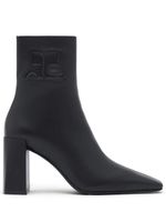 Courrèges bottines Helena 70 mm en cuir - Noir - thumbnail