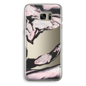 Roze stroom: Samsung Galaxy S7 Edge Transparant Hoesje