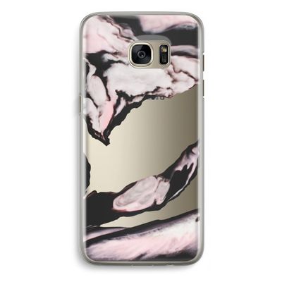 Roze stroom: Samsung Galaxy S7 Edge Transparant Hoesje