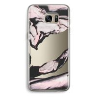 Roze stroom: Samsung Galaxy S7 Edge Transparant Hoesje