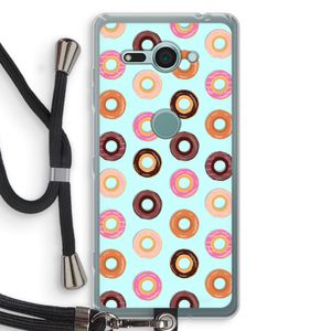 Donuts: Sony Xperia XZ2 Compact Transparant Hoesje met koord