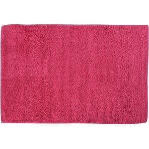 MSV Badkamerkleedje/badmat voor op de vloer - fuchsia roze - 45 x 70 cm - Badmatjes
