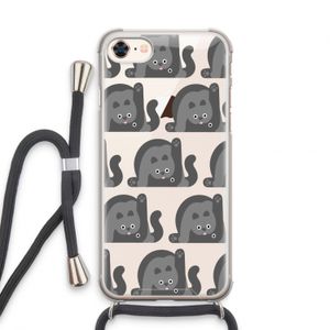 Cats: iPhone 7 Transparant Hoesje met koord