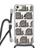 Cats: iPhone 7 Transparant Hoesje met koord