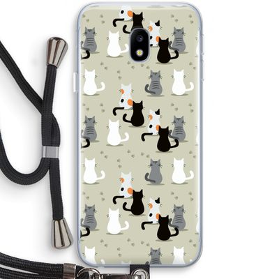 Katten: Samsung Galaxy J3 (2017) Transparant Hoesje met koord