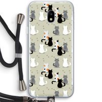 Katten: Samsung Galaxy J3 (2017) Transparant Hoesje met koord