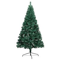 The Living Store Kunstkerstboom - Groen - 68 cm breed - Met LED-verlichting - thumbnail