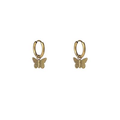 Day&Eve Creolen Butterfly | Goud
