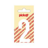Plakcijfer Nobel 60 mm wit 2 Pickup - Pickup