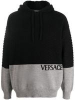 Versace hoodie à empiècements contrastants - Noir