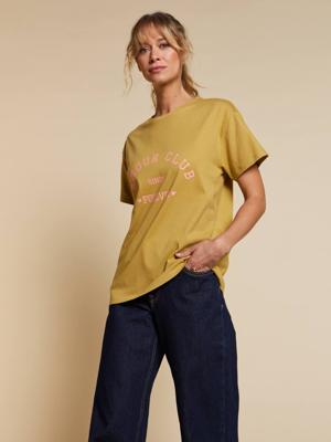 T-shirt korte mouwen biologisch katoen olijf T-shirt korte mouwen biologisch katoen olijf