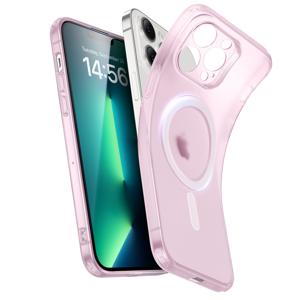 iPhone 13 Pro Max Zero Clear Case (HaloLock) Frosted Pink