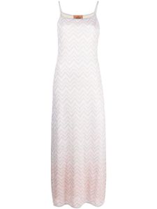 Missoni robe longue à motif zig-zag - Rose