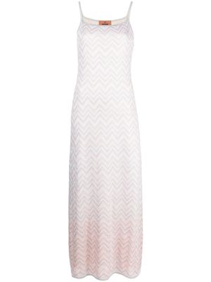 Missoni Maxi-jurk met zigzag patroon en lurex - Roze Missoni Maxi-jurk met zigzag patroon en lurex - Roze