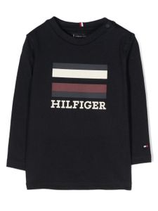 Tommy Hilfiger Junior sweat en coton à logo imprimé - Bleu