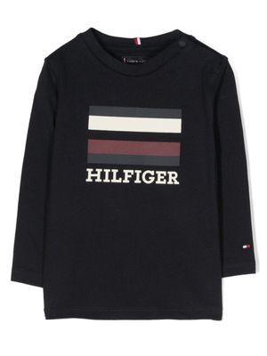 Tommy Hilfiger Junior sweat en coton à logo imprimé - Bleu