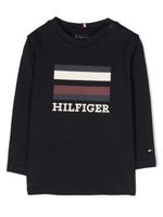 Tommy Hilfiger Junior sweat en coton à logo imprimé - Bleu