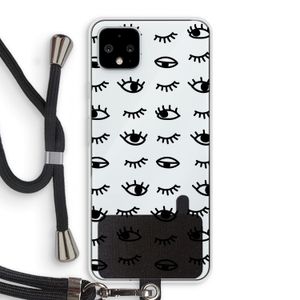 Eye pattern #2: Pixel 4 XL Transparant Hoesje met koord