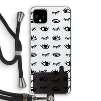 Eye pattern #2: Pixel 4 XL Transparant Hoesje met koord