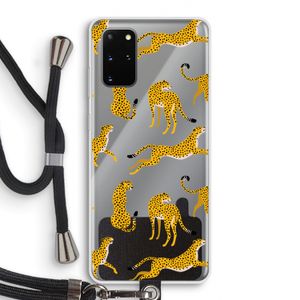 Luipaard: Samsung Galaxy S20 Plus Transparant Hoesje met koord