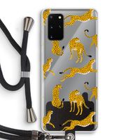 Luipaard: Samsung Galaxy S20 Plus Transparant Hoesje met koord