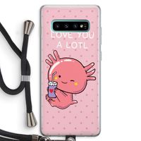 Love You A Lotl: Samsung Galaxy S10 Plus Transparant Hoesje met koord