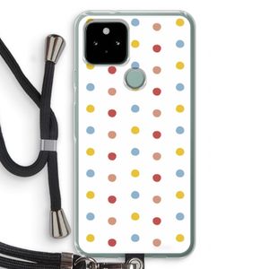 Bollen: Pixel 5 Transparant Hoesje met koord