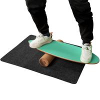 Balance Board van Hout Balance Trainer Trickboard voor Thuis Incl. Kurkrol Balansboard Uit 8 Hoogwaardige Houtlagen Geperst Groen