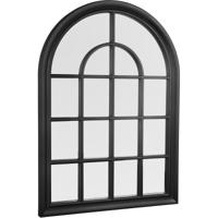 Spiegel - Trion Chine - Decoratieve Spiegelglas inclusief lijst - Zwart - Kunststof