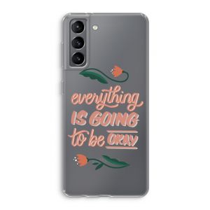 Optimistic flower girl: Samsung Galaxy S21 Transparant Hoesje