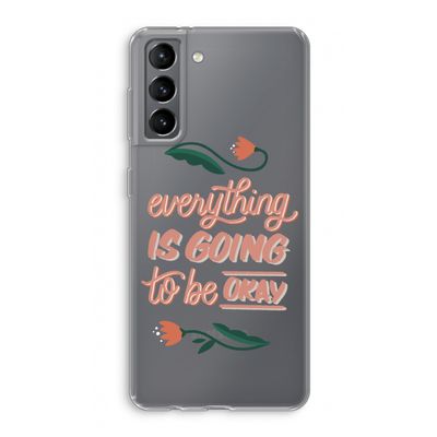Optimistic flower girl: Samsung Galaxy S21 Transparant Hoesje