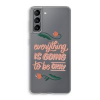 Optimistic flower girl: Samsung Galaxy S21 Transparant Hoesje