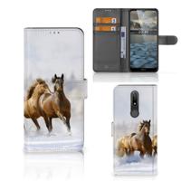 Nokia 2.4 | Telefoonhoesje | Met pasjeshouder | Paarden